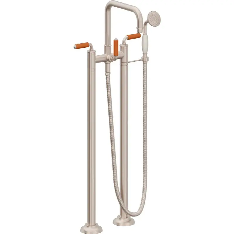 Traditional Floor Mount Tub Filler - Quad Spout