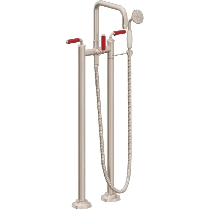 Traditional Floor Mount Tub Filler - Quad Spout