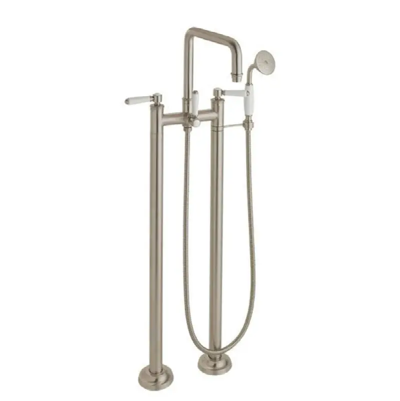 Traditional Floor Mount Tub Filler - Quad Spout