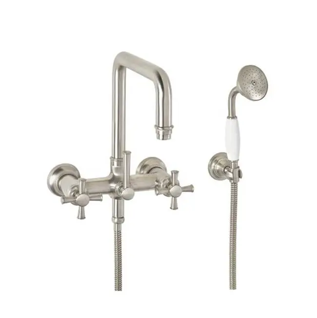 Traditional Wall Mount Tub Filler - Quad Spout