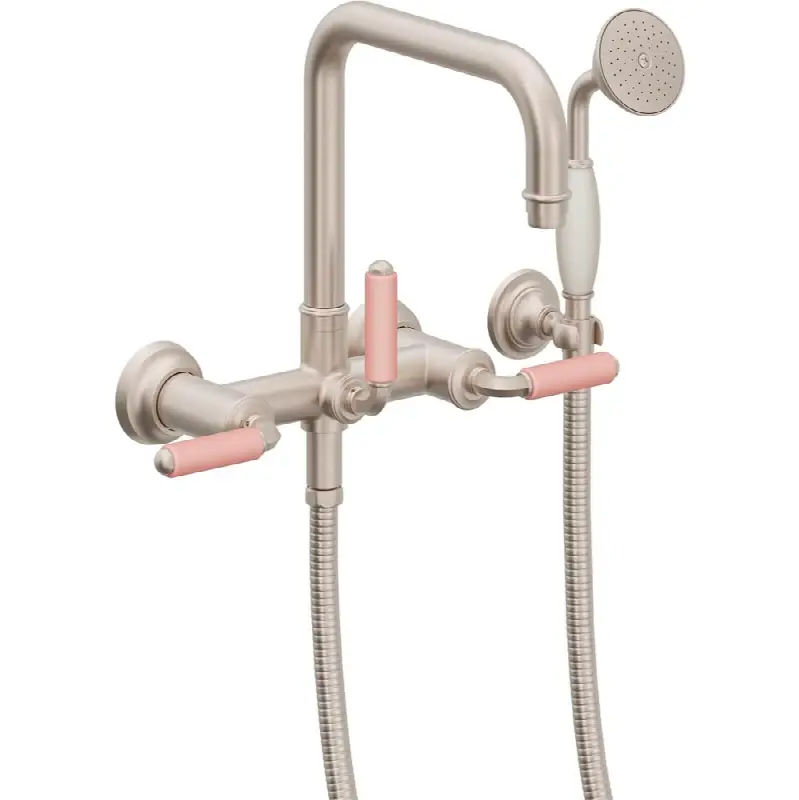 Traditional Wall Mount Tub Filler - Quad Spout
