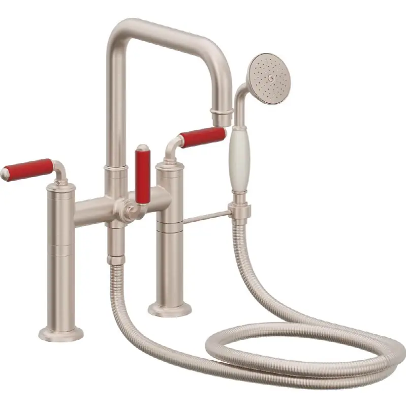 Traditional Deck Mount Tub Filler - Quad Spout