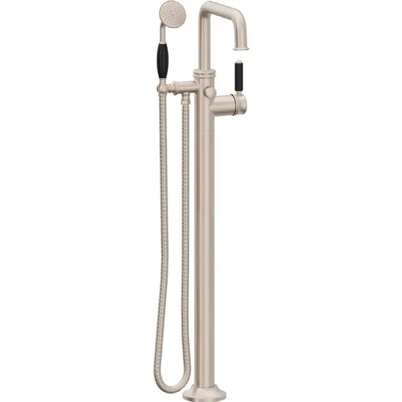 Traditional Single Hole Floor Mount Tub Filler - Quad Spout