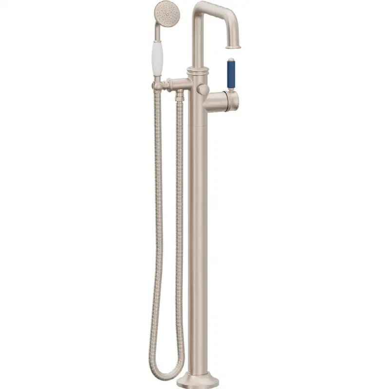 Traditional Single Hole Floor Mount Tub Filler - Quad Spout
