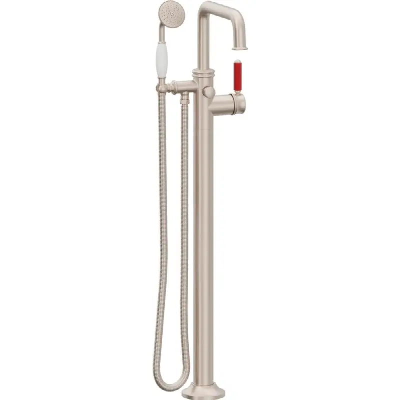 Traditional Single Hole Floor Mount Tub Filler - Quad Spout