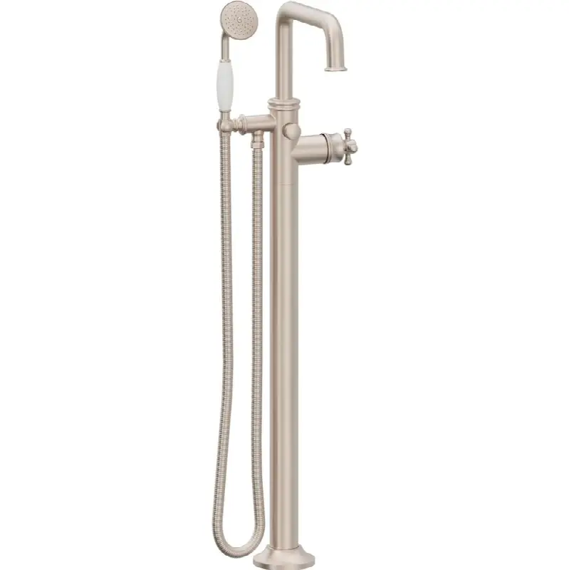 Traditional Single Hole Floor Mount Tub Filler - Quad Spout