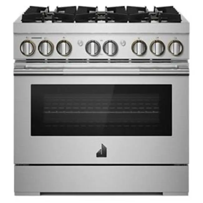 36" Pro-Range Dual Fuel, Rise Style, 3-20K, 2-15K, 5K, Dual Fan Multi- Mode True Convection
