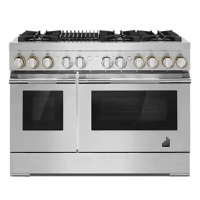 48" Pro-Range Dual Fuel, Rise Style, Grill, 3-20K, 2-15K, 5K, Dual Fan Multi-Mode True Convection