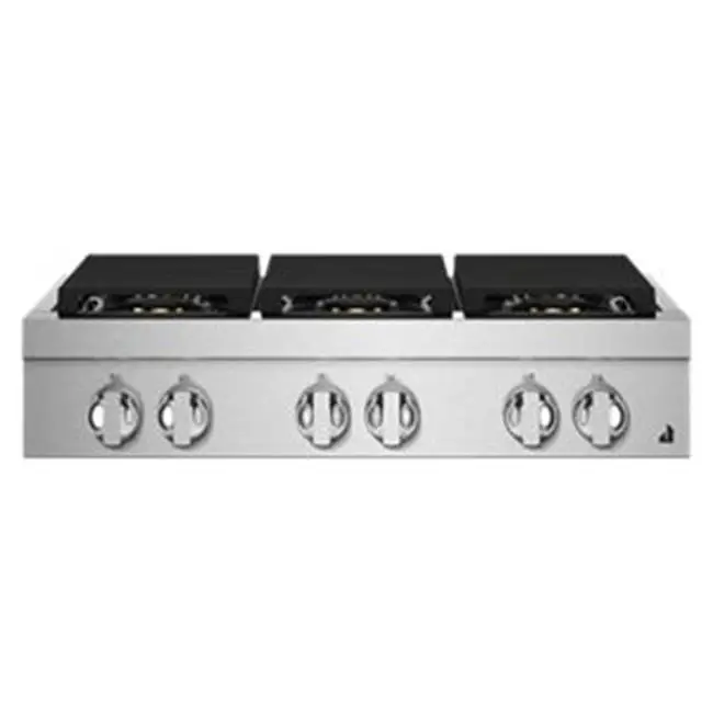 36" Rangetop, Noir Style, 3-20K, 15K, 5K-500 Simmer