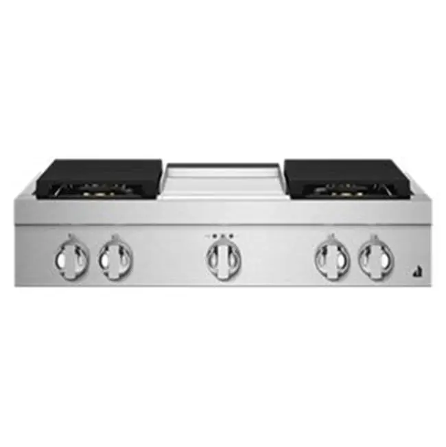 36" Rangetop, Noir Style, Griddle, 2-20K, 15K, 5K-500 Simmer