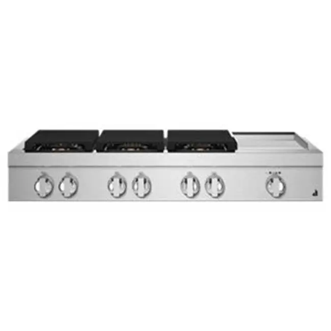 48" Rangetop, Noir Style, Griddle, 3-20K, 2-15K, 5K-500 Simmer