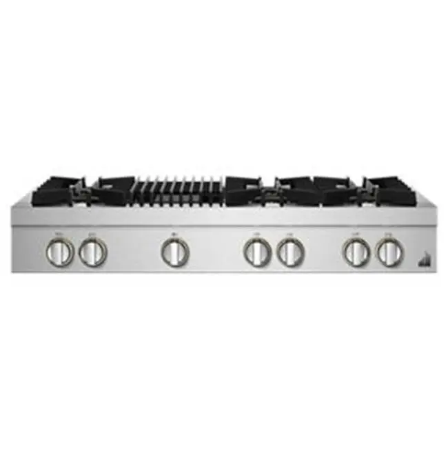48" Rangetop, Rise Style, Grill, 3-20K, 2-15K, 5K-500 Simmer