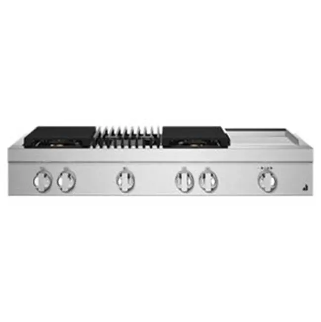 48" Rangetop, Noir Style, Griddle/Grill, 2-20K, 15K, 5K-500 Simmer