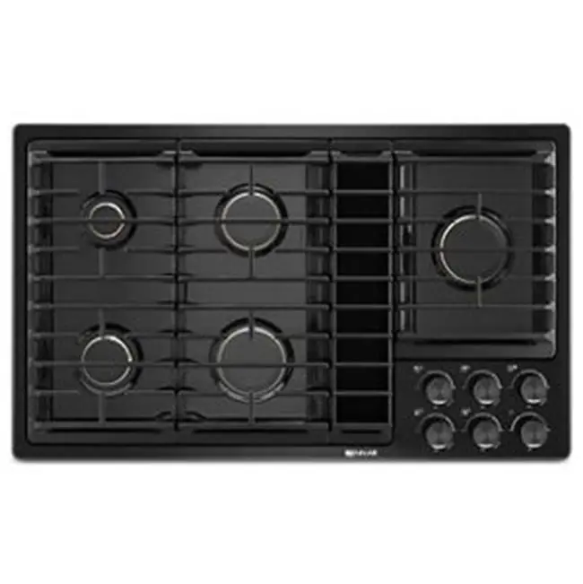 36" Gas Downdraft Cktp, Brass Brnrs