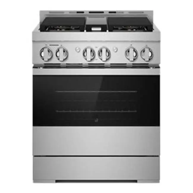 30" Pro-Range Gas, Noir Style, 2-20K, 15K, 5K, Dual Fan Multi-Mode True Convection