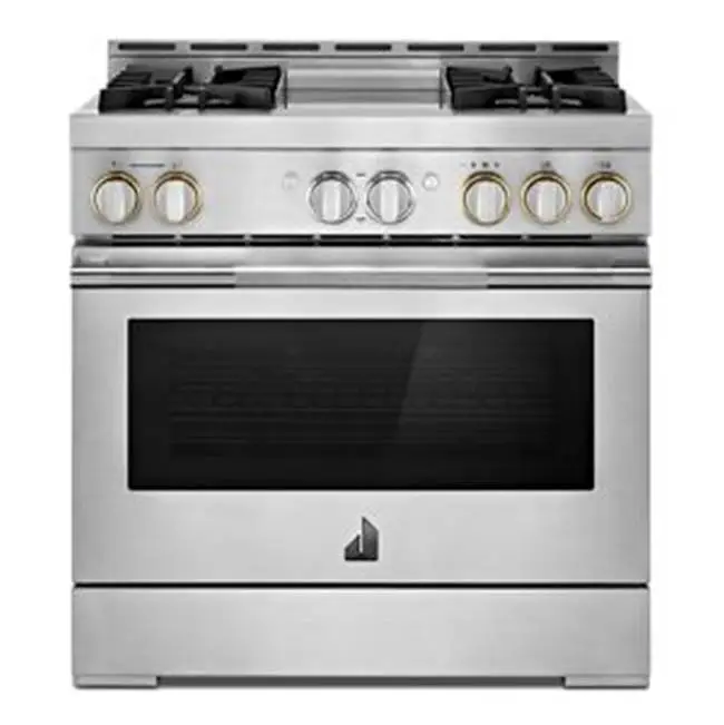 36" Pro-Range Gas, Rise Style, Griddle, 2-20K, 15K, 5K, Dual Fan Multi- Mode True Convection