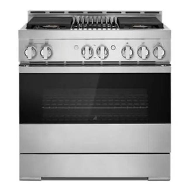 36" Pro-Range Gas, Noir Style, Grill, 2-20K, 15K, 5K, Dual Fan Multi-Mod E True Convection