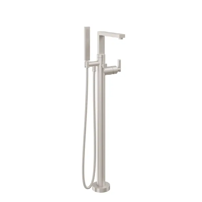 Modern Single Hole Floor Mount Tub Filler