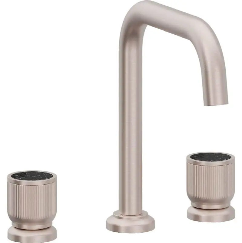 8" Widespread Lavatory Faucet - Quad Spout with Black Marble Insert