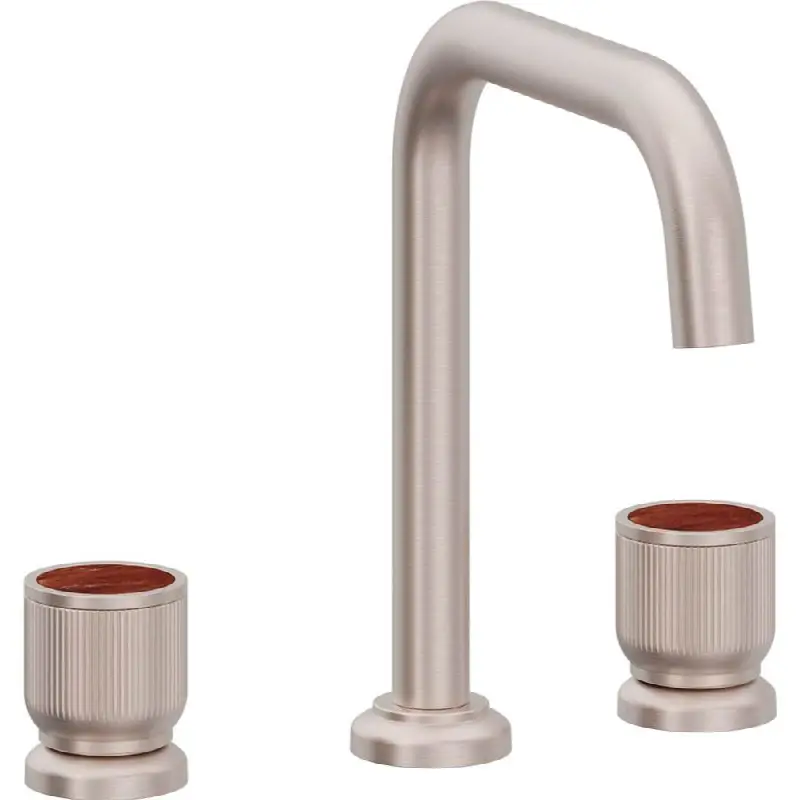 8" Widespread Lavatory Faucet - Quad Spout with Red Stone Insert
