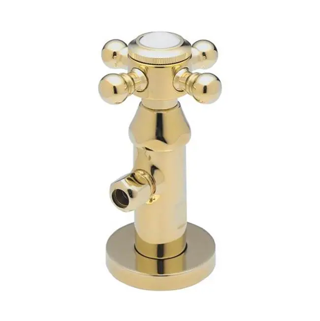 Deluxe Angle Stop with Flange and Decorative Handle
