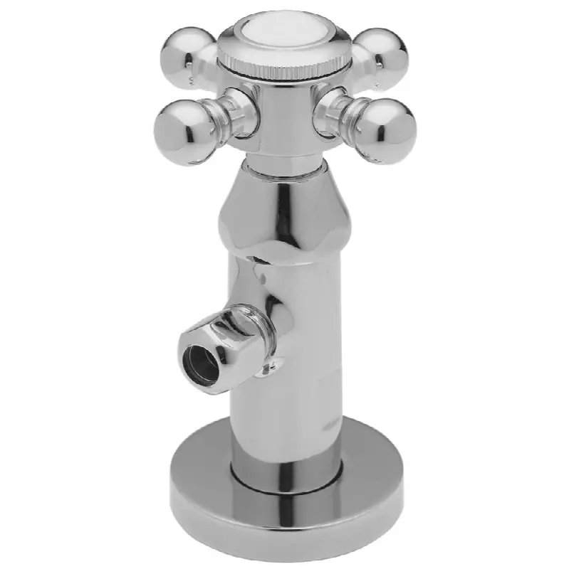 Deluxe Angle Stop with Flange and Decorative Handle