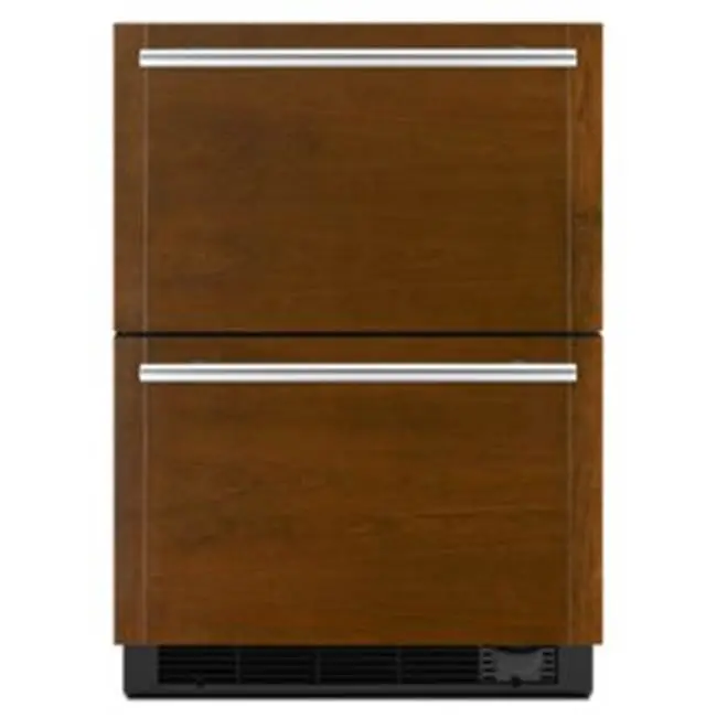 24" Refrigerator Double Drawer, Overlay Style, Combination Ref/Frz Drawers