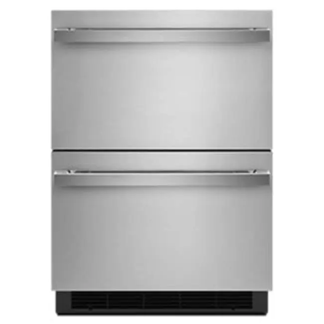 24" Refrigerator Double Drawer, Noir Style, Ref/Ref Drawers