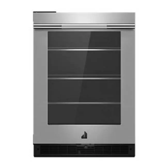 24" U/C Refrigerator, Rise Style, Left Hinge, Flush Design, Glass Door