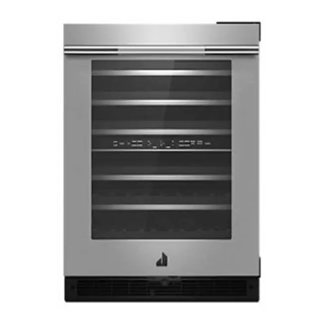 24" Wine Cellar, Rise Style, Dual Temp Zone, 6 Extendable Racks, Auto Defrost, Right Hinge, Flush Design