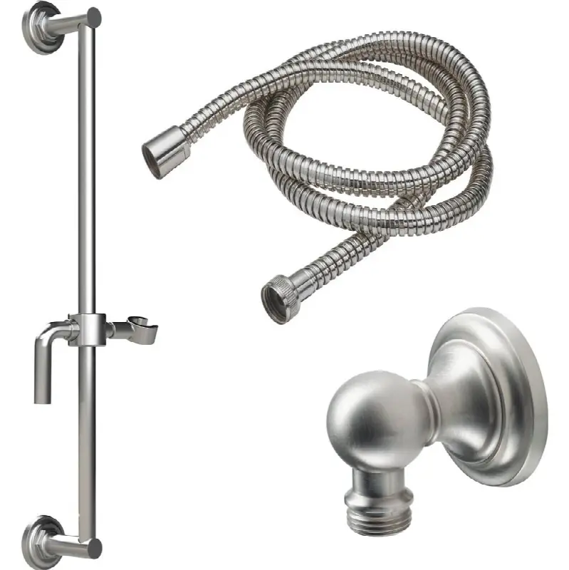Slide Bar Handshower Kit - Smooth Lever Handle with Concave Base