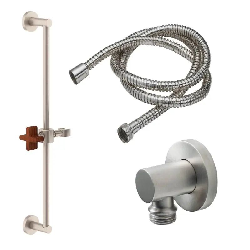 Slide Bar Handshower Kit - Cross Handle with Round Base