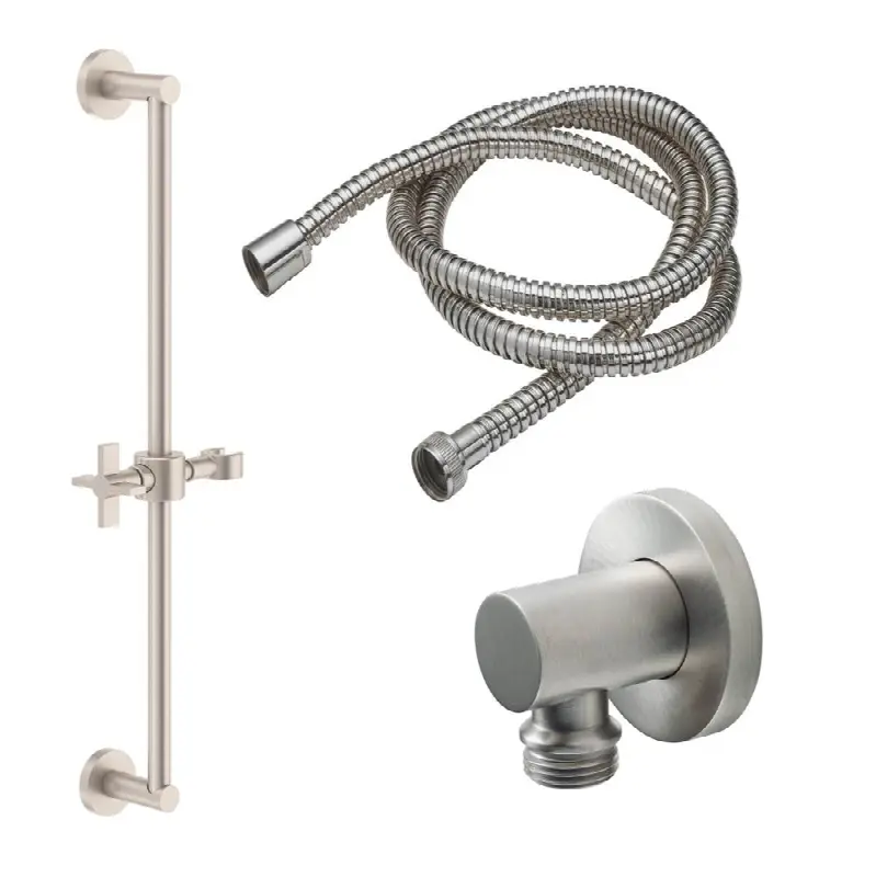 Slide Bar Handshower Kit - Cross Handle with Round Base