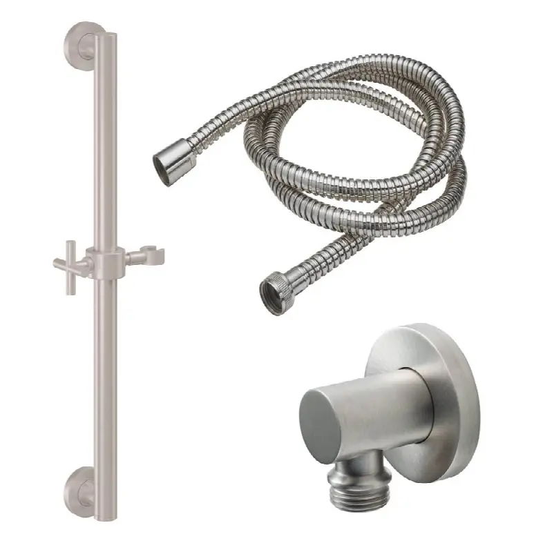 24" Grab Bar Handshower Kit - Cross Handle with Round Base