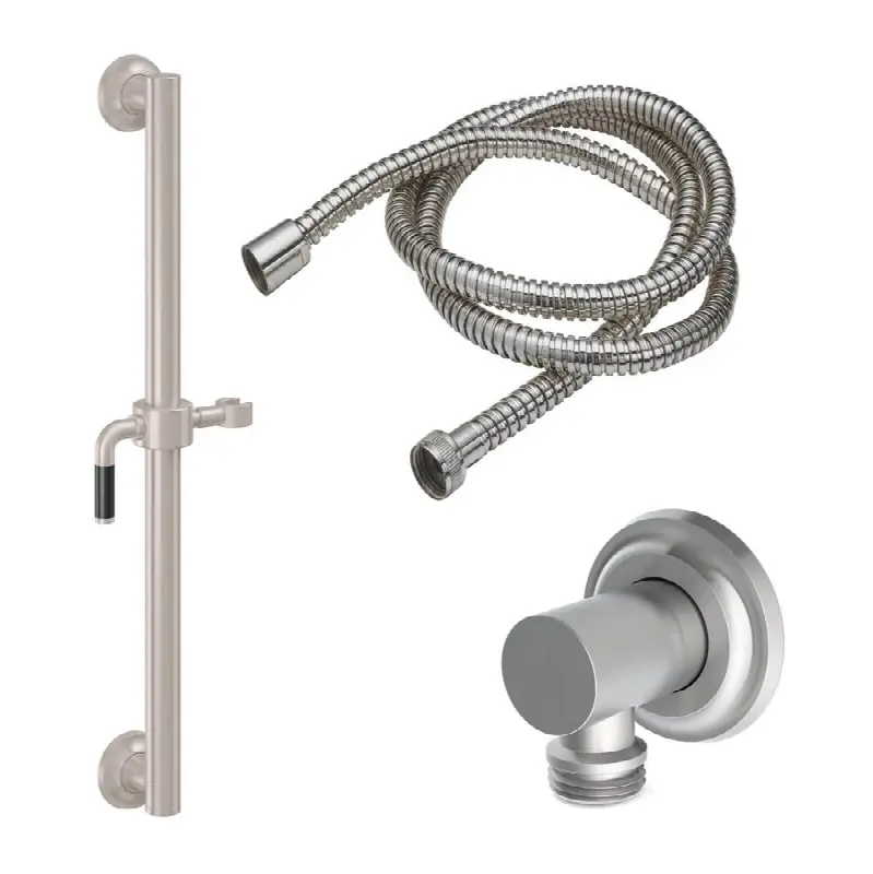 30" Grab Bar Handshower Kit - Carbon Fiber Lever Handle with Concave Base