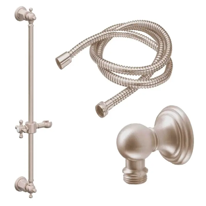 Slide Bar Handshower Kit - Cross Handle with Line Base