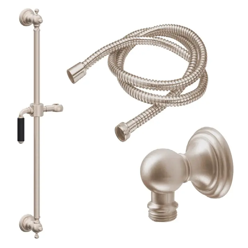 Slide Bar Handshower Kit - Matte Black Lever Handle with Line Base
