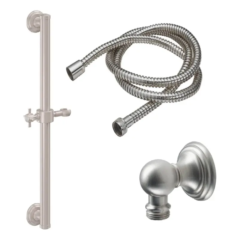 24" Grab Bar Handshower Kit - Cross Handle with Line Base