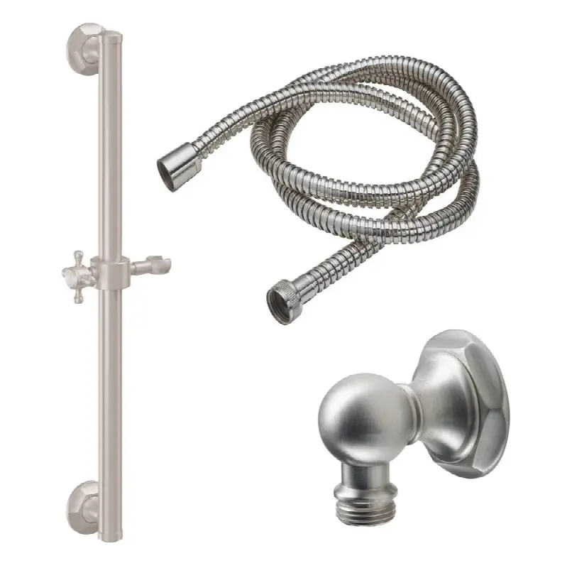 24" Grab Bar Handshower Kit - Cross Handle with Hex Base