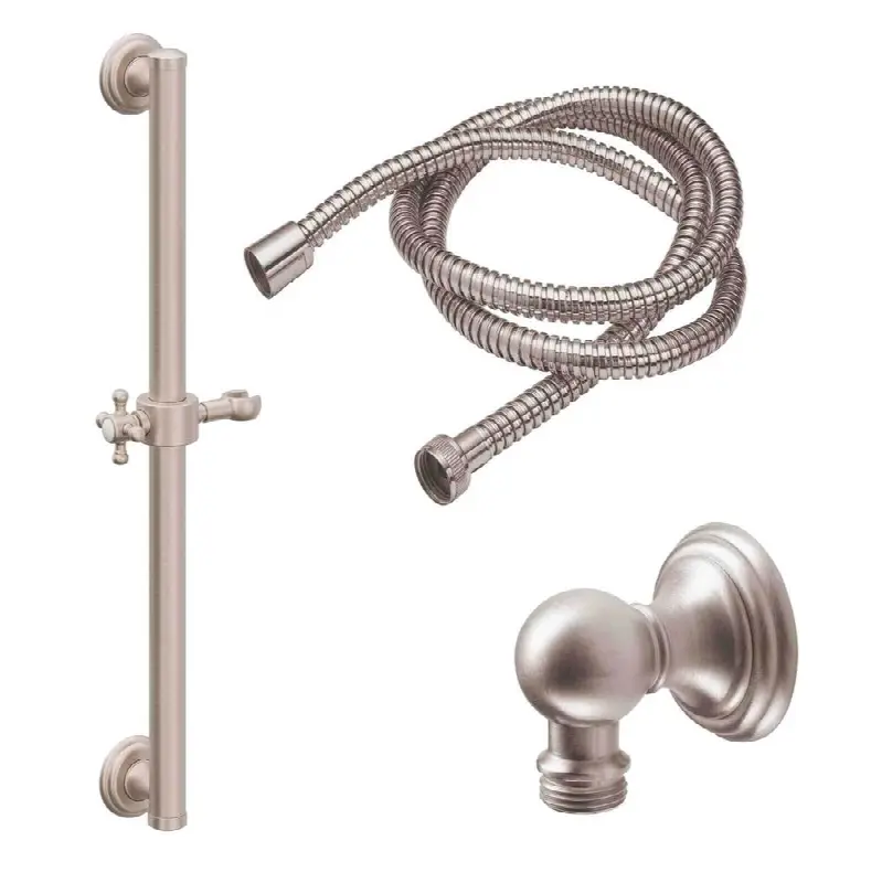 24" Grab Bar Handshower Kit - Cross Handle with Line Base
