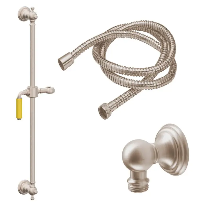 30" Grab Bar Handshower Kit - Yellow Porcelain Lever Handle with Line Base
