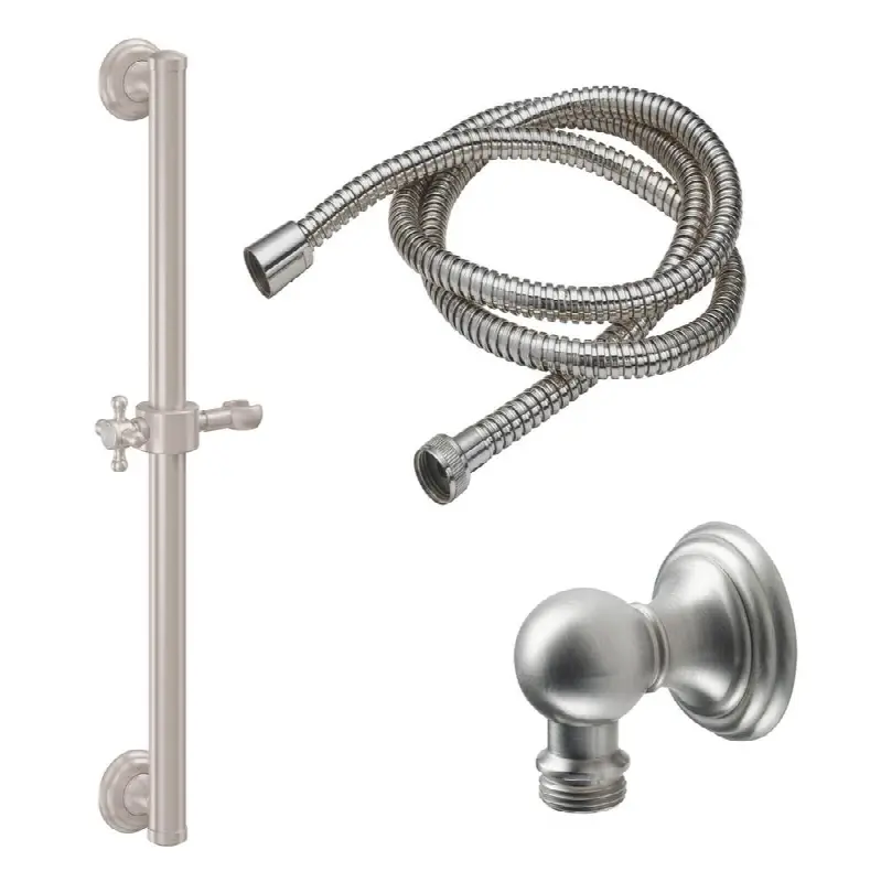 30" Grab Bar Handshower Kit - Cross Handle with Line Base