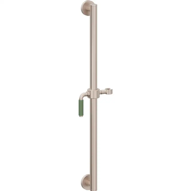 Slide Bar Handshower Kit - Green Porcelain Lever Handle with Round Base