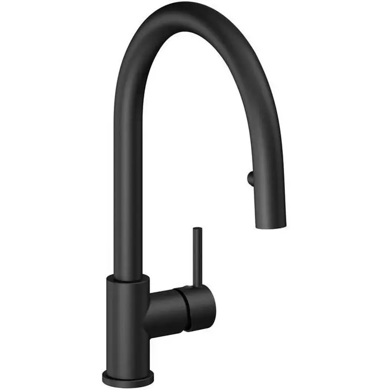Pull-Down Kitchen Faucet with Concealed Button Sprayer - Stick Handle
