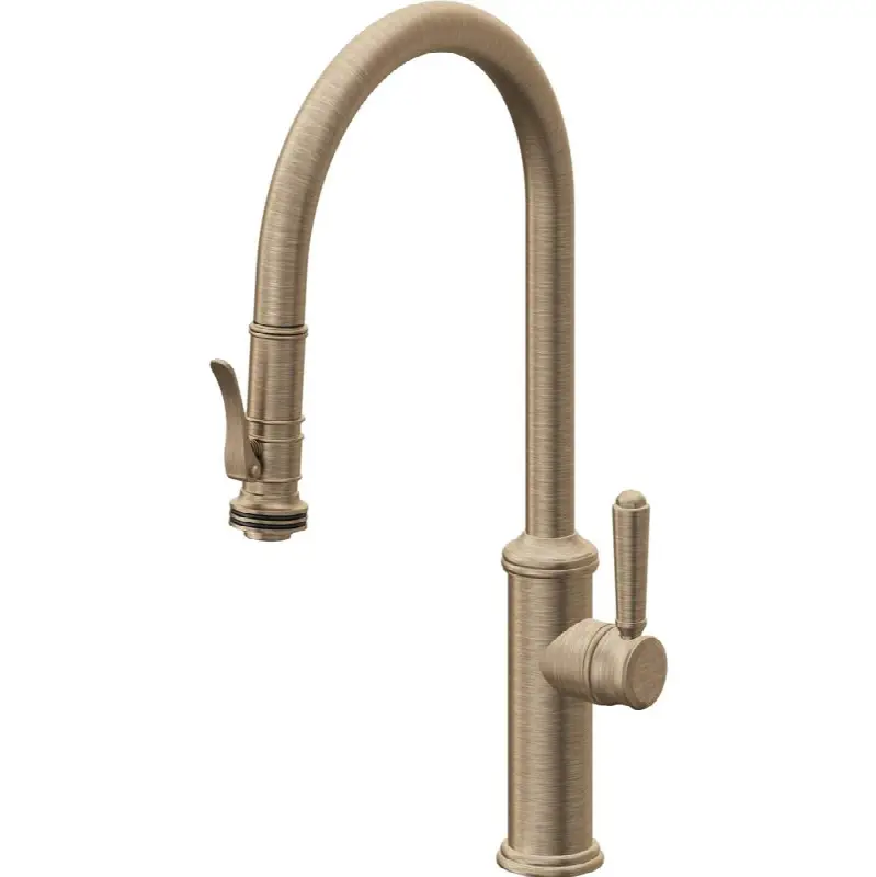 Pull-Down Kitchen Faucet with Squeeze Sprayer - High Arc Spout