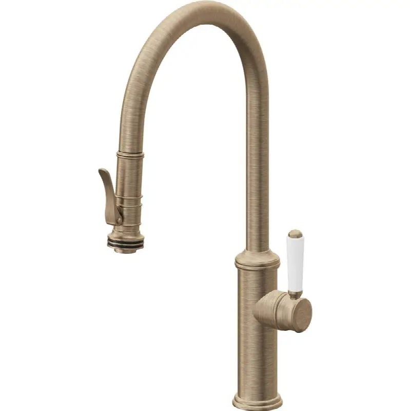 Pull-Down Kitchen Faucet with Squeeze Sprayer - High Arc Spout
