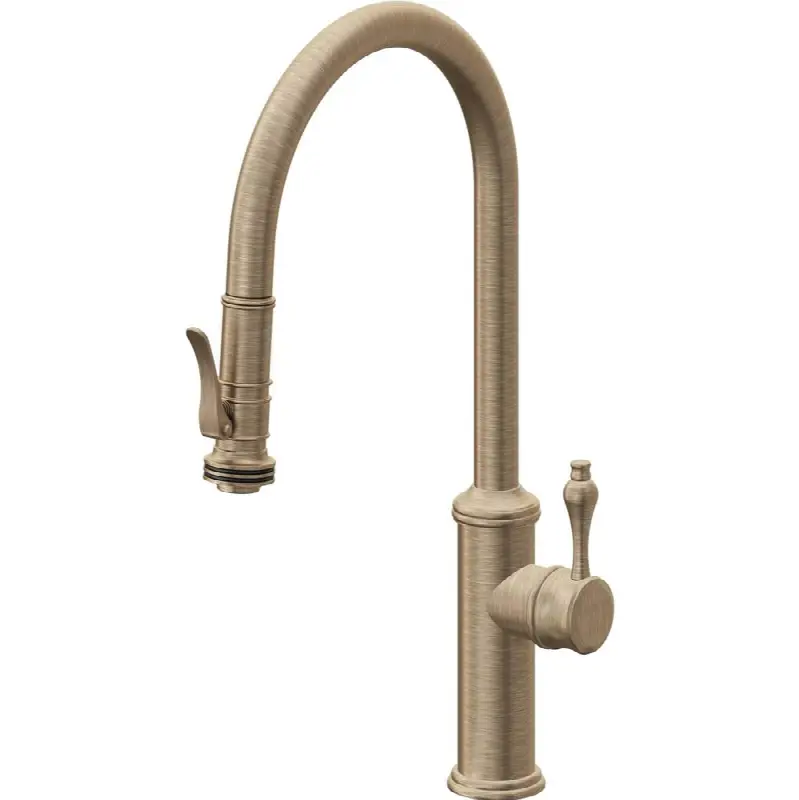 Pull-Down Kitchen Faucet with Squeeze Sprayer - High Arc Spout