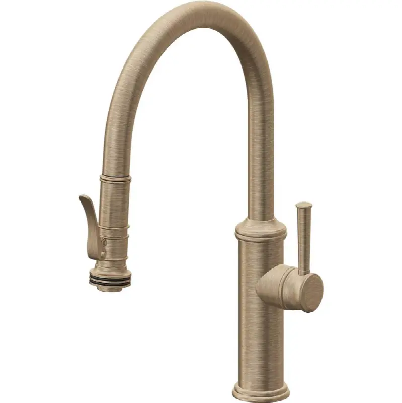 Pull-Down Kitchen Faucet with Squeeze Sprayer - Low Arc Spout