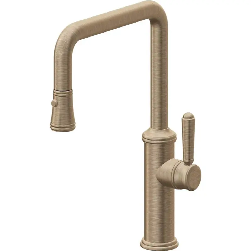 Pull-Down Kitchen Faucet with Button Sprayer - Quad Spout