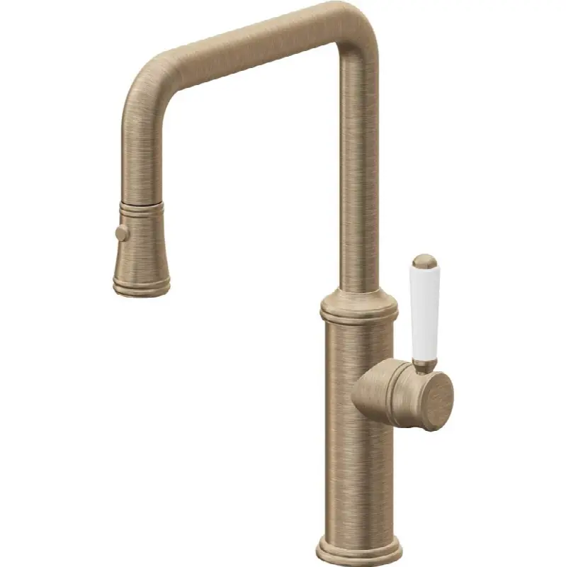 Pull-Down Kitchen Faucet with Button Sprayer - Quad Spout
